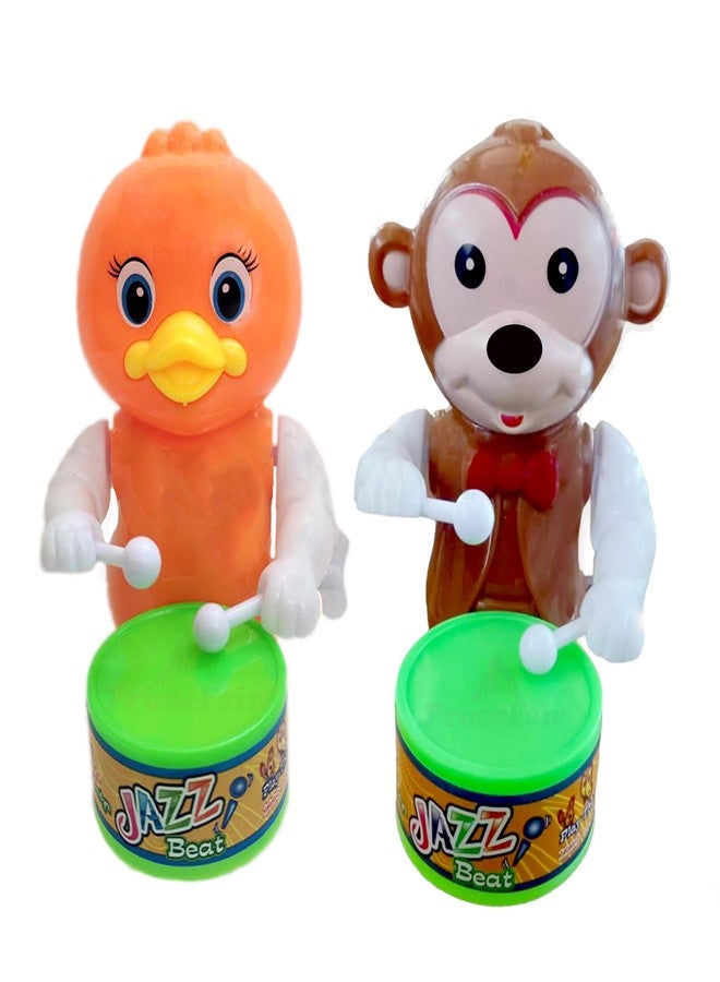 PRIMEFAIR Musical Drum Happy Drummer Key Operated Toys for Kids Dancing Action Rattle Toy (Multicolor) - Image 1