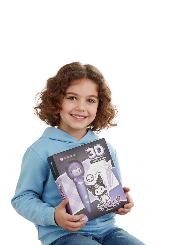 Premium Kuromi 3D Printing Pen – Purple Cartoon DIY Drawing Pen, Creative Art Toy with Cute Character Design, Safe Educational Gift for Kids in Saudi Arabia - Image 3
