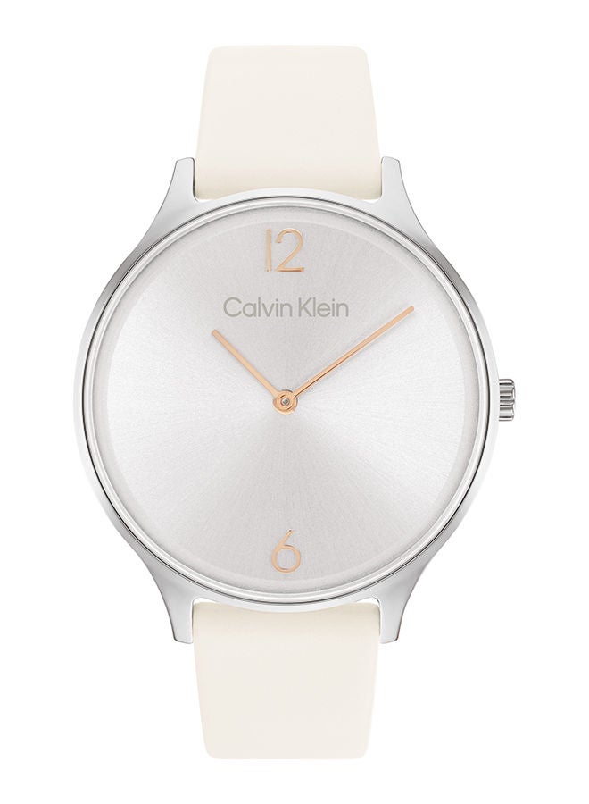CALVIN KLEIN Women's Analog Round Leather Wrist Watch 25200010 - 38 mm - Image 1