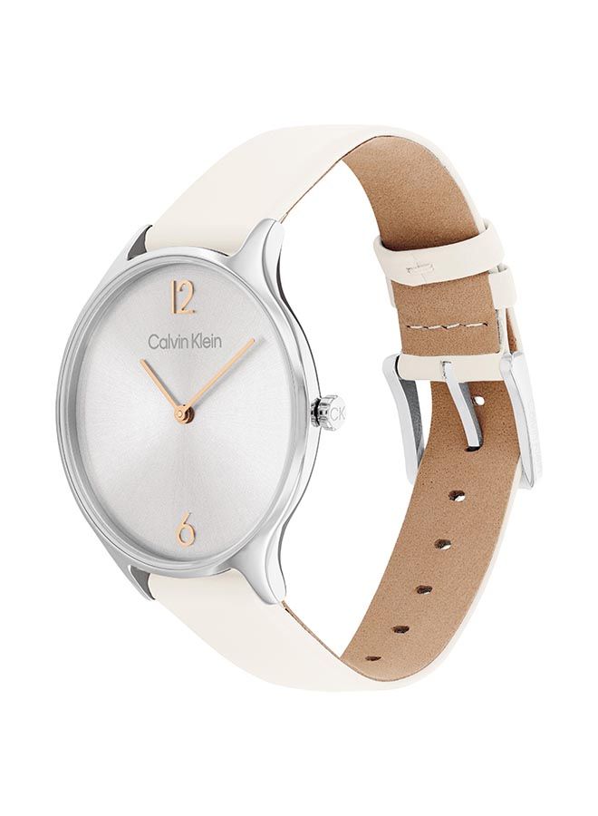 CALVIN KLEIN Women's Analog Round Leather Wrist Watch 25200010 - 38 mm - Image 2