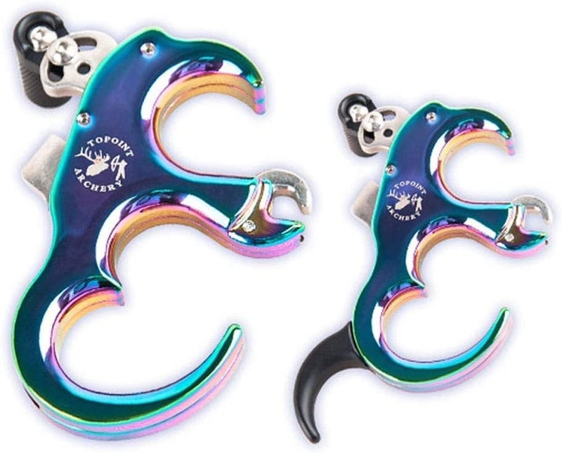 SHARROW Bow Release Aid 3/4 Fingers Automatic Archery Release Aluminium Alloy Thumb Trigger for Compound Bow Accessory - Image 1