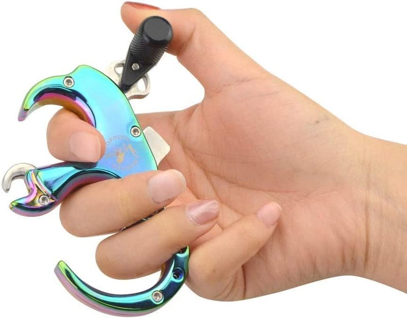 SHARROW Bow Release Aid 3/4 Fingers Automatic Archery Release Aluminium Alloy Thumb Trigger for Compound Bow Accessory - Image 5