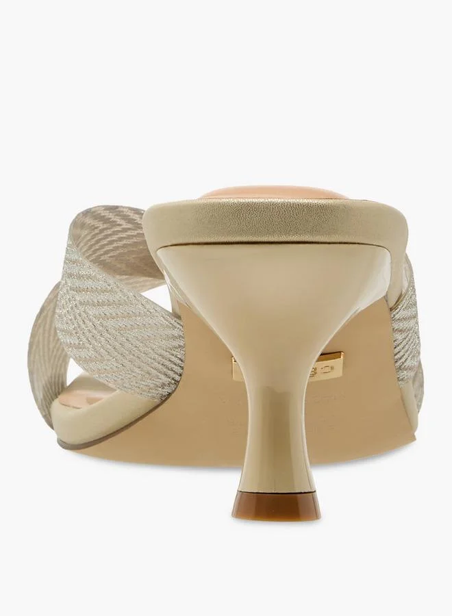 Celeste GOLD Women Cross Strap Heel Sandals for Women | Best Price UAE