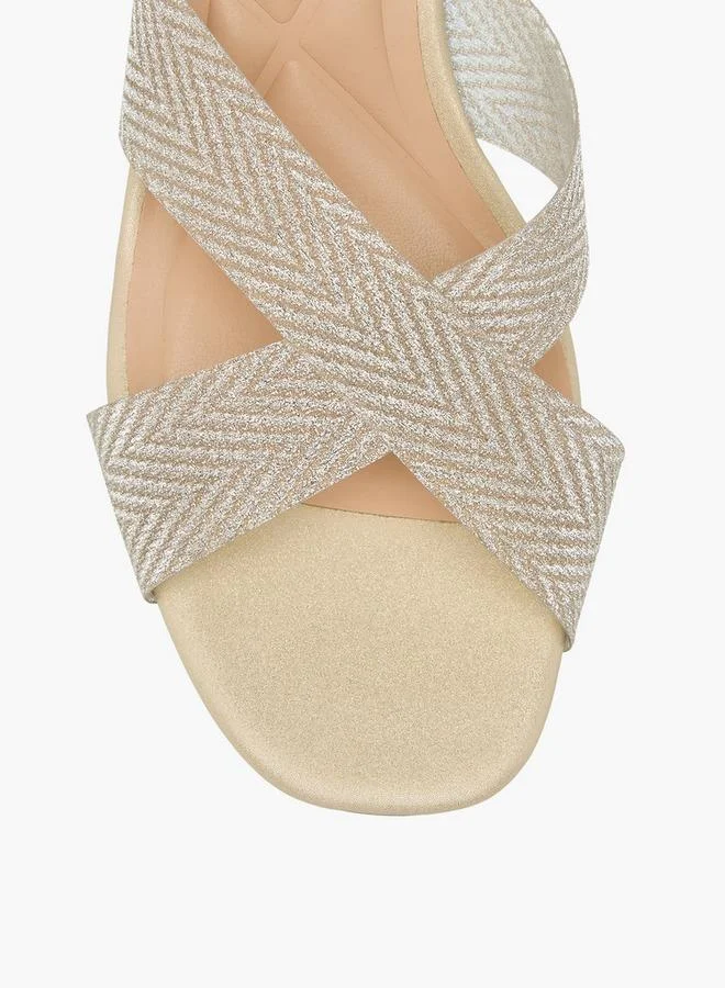 Celeste GOLD Women Cross Strap Heel Sandals for Women | Best Price UAE