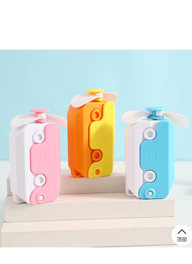 OUYoo 2 in1 Portable Mini Handheld Fan Fidget Toy, USB Rechargeable Cute Fans And Fidget Toy, Cool Radish Knife Small Fan for Outdoor Office  - Image 4