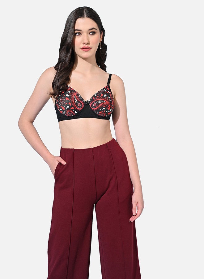 FIMS Graphic Printed Non-Wired Full Coverage Seamless Everyday Bra With All Day Comfort - Image 4