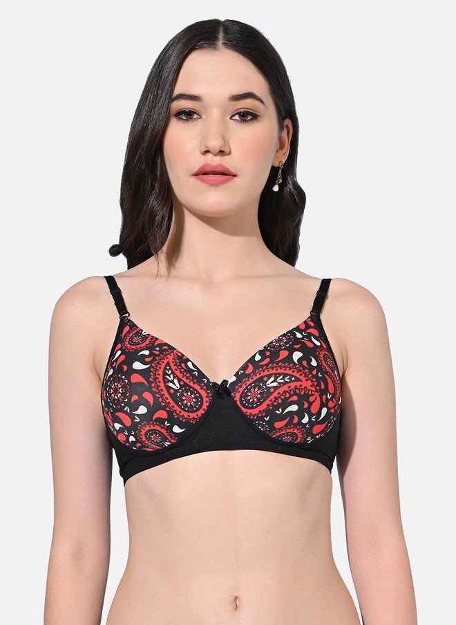 FIMS Graphic Printed Non-Wired Full Coverage Seamless Everyday Bra With All Day Comfort - Image 1