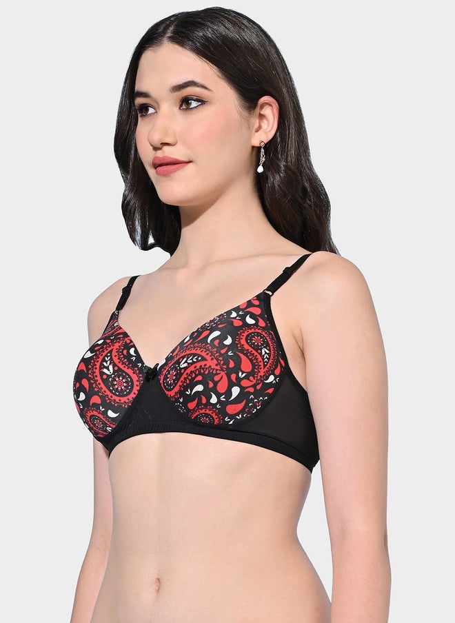 FIMS Graphic Printed Non-Wired Full Coverage Seamless Everyday Bra With All Day Comfort - Image 2