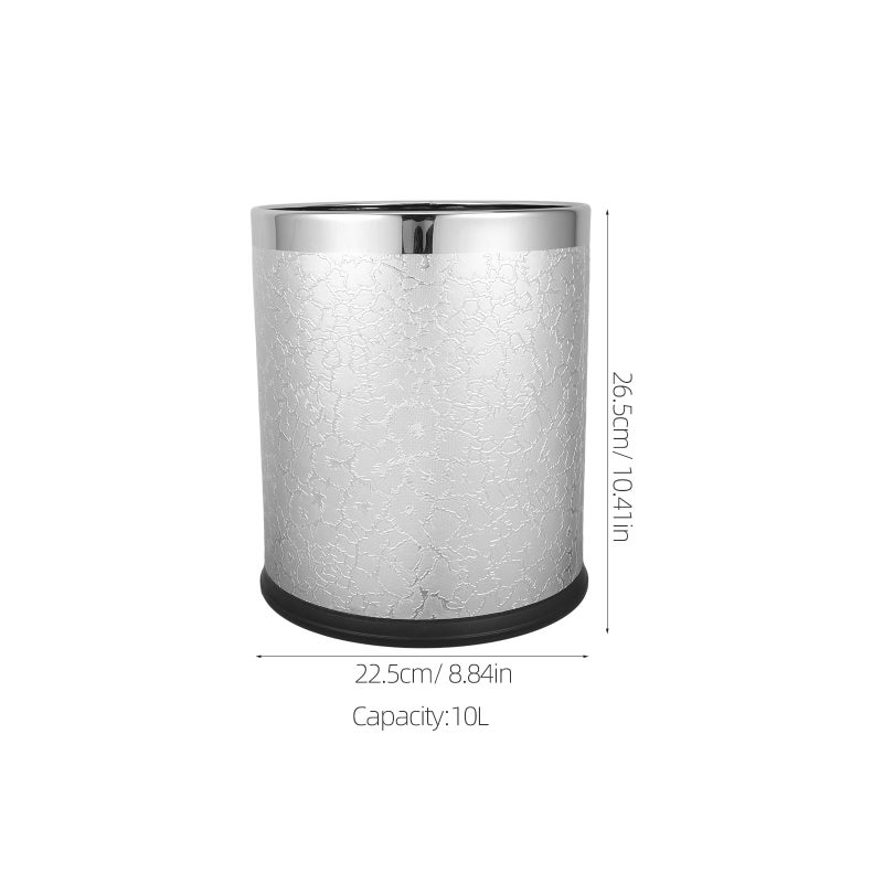 Retro Style Trash Can Bathroom Trash Can Hotel Trash Can KTV Trash Bin Home Round Trash Can Garbage Can Office Kitchen Garbage Can - Image 3