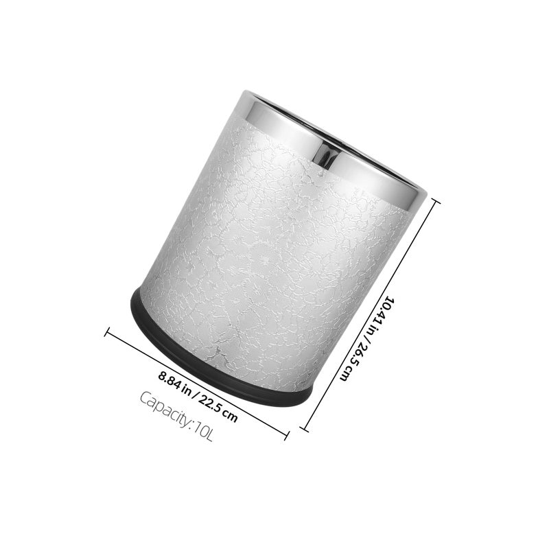 Retro Style Trash Can Bathroom Trash Can Hotel Trash Can KTV Trash Bin Home Round Trash Can Garbage Can Office Kitchen Garbage Can - Image 2