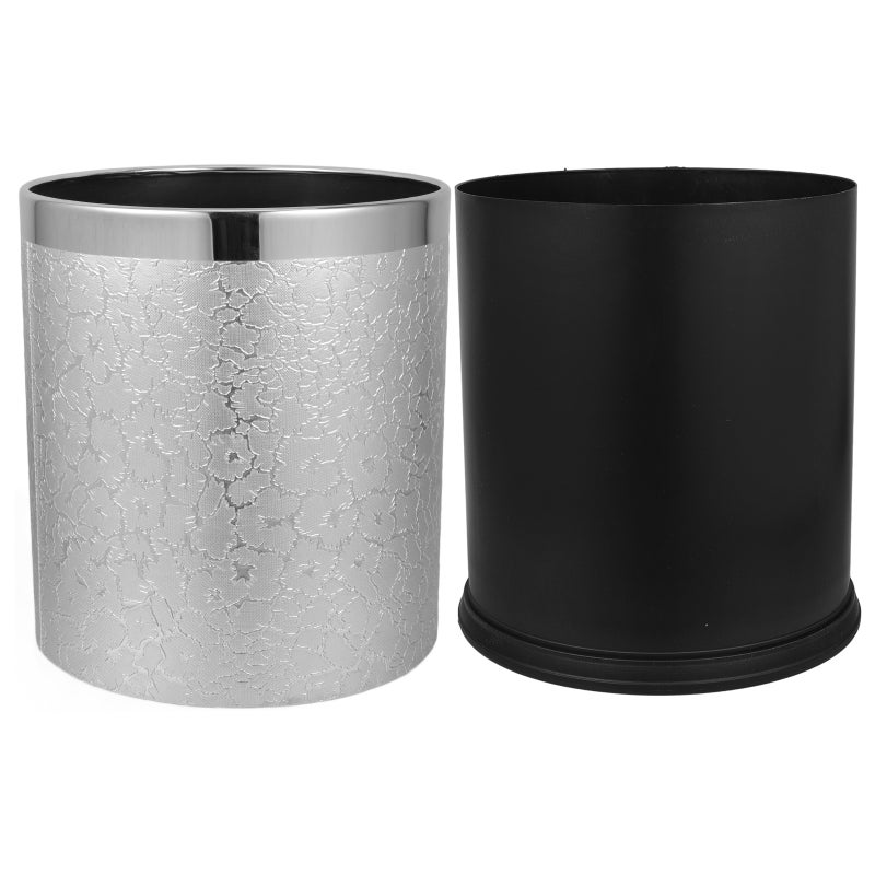 Retro Style Trash Can Bathroom Trash Can Hotel Trash Can KTV Trash Bin Home Round Trash Can Garbage Can Office Kitchen Garbage Can - Image 4