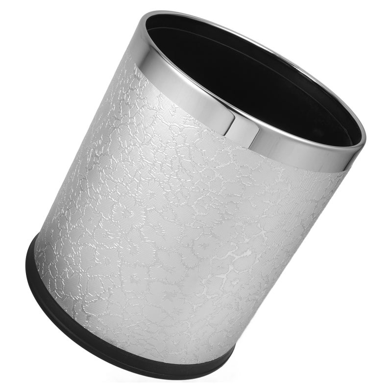 Retro Style Trash Can Bathroom Trash Can Hotel Trash Can KTV Trash Bin Home Round Trash Can Garbage Can Office Kitchen Garbage Can - Image 5