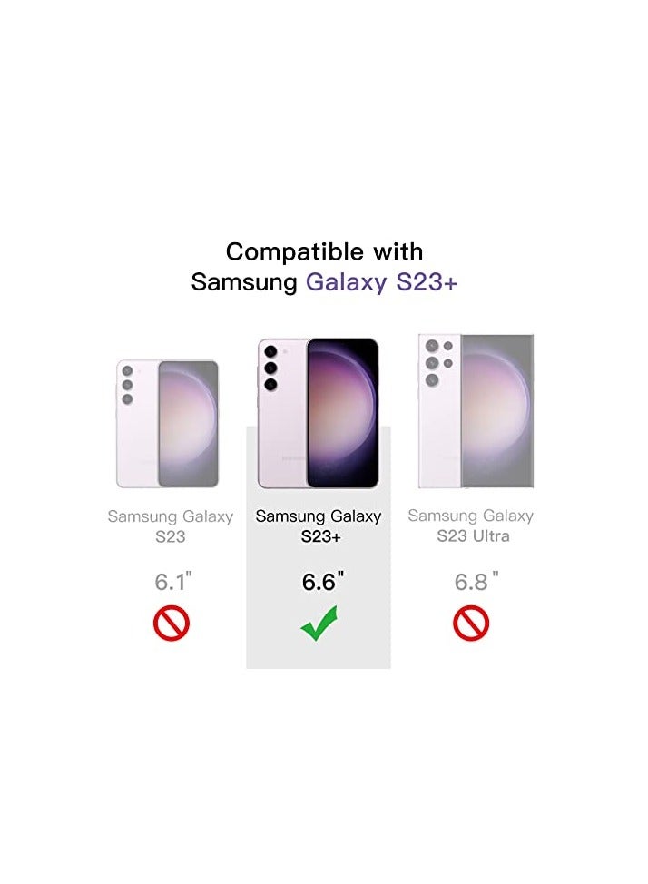 JETech Screen Protector for Samsung Galaxy S23+ / S23 Plus 5G 6.6-Inch with Camera Lens Protector, Tempered Glass Film, Fingerprint ID Compatible, HD Clear, 2-Pack Each - Image 3