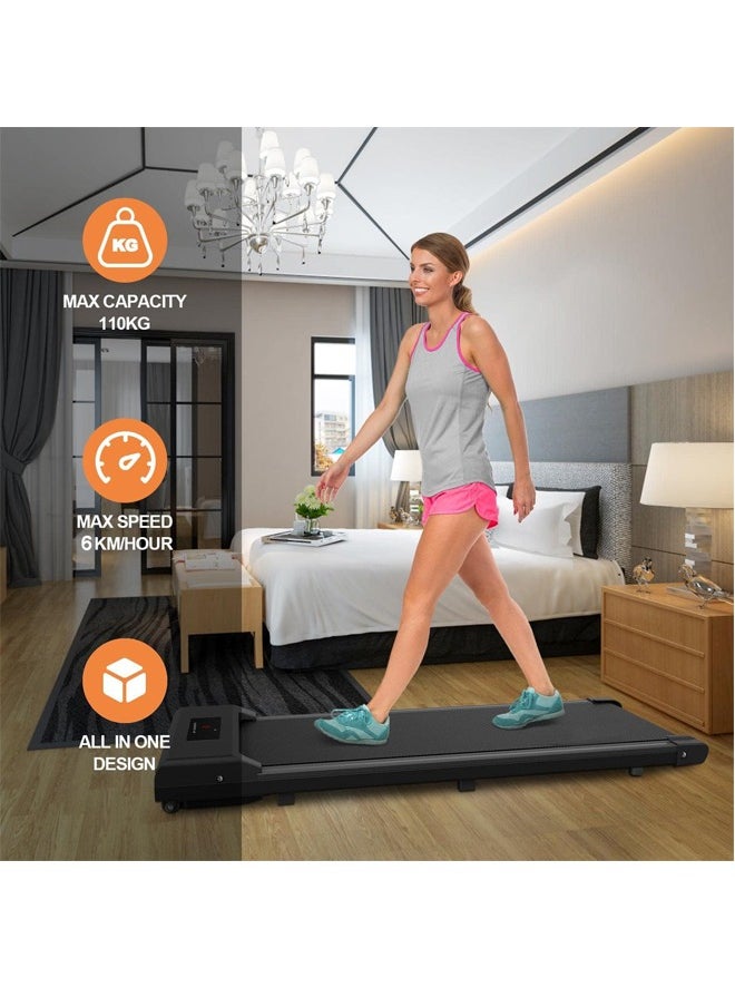 Favarey - Walking Pad Folding Treadmill Ultra Slim Electric Foldable Treadmills Smart Fold Walking Pad Portable Safety Non Holder Gym and Running Device Grey - Image 1
