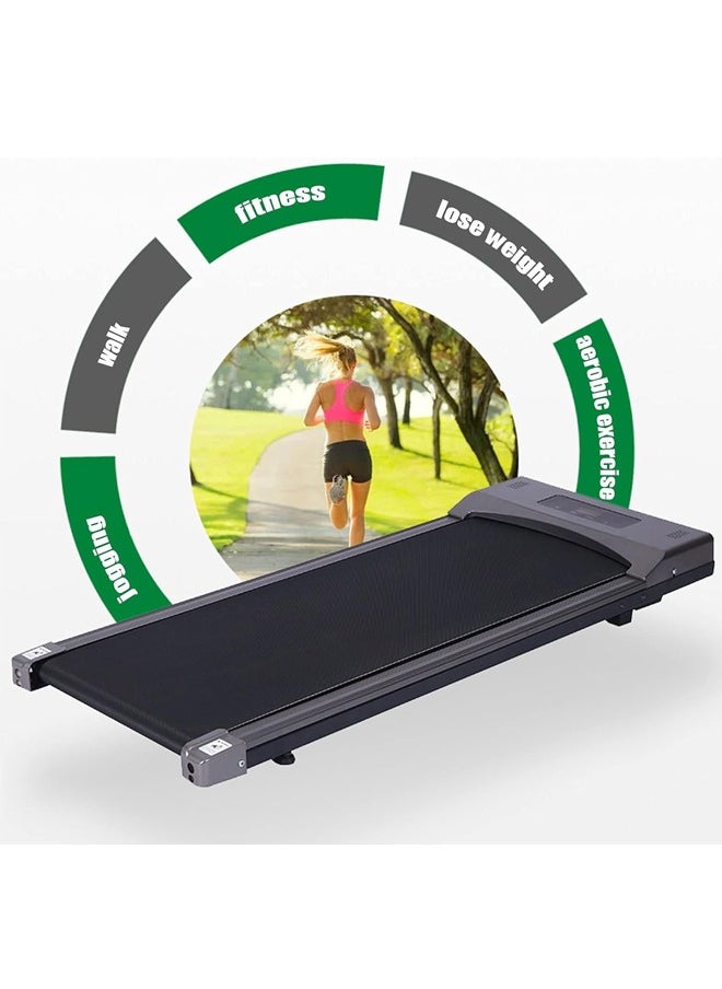 Favarey - Walking Pad Folding Treadmill Ultra Slim Electric Foldable Treadmills Smart Fold Walking Pad Portable Safety Non Holder Gym and Running Device Grey - Image 1