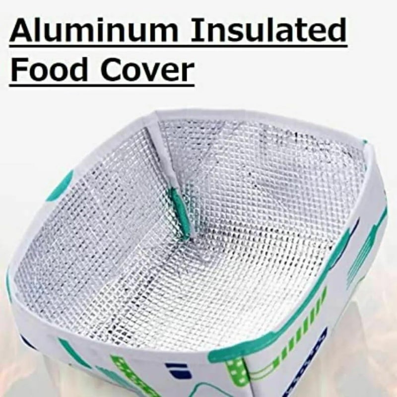 9UP 9UP 2Pcs Foldable Heat Preservation Food Cover Hot Food Dish Insulation Cover Food Warmer Cover Aluminum Insulated Food Cover Dust Proof Food Lid Outdoor Kitchen Picnic Multicolour  - Image 3