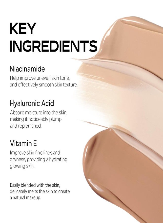 كيدا كريم أساس كيدا متغير اللون، كريم أساس سائل مطابق للون البشرة، مكياج أساسي مرطب بلمسة نهائية ندية، تغطية متوسطة إلى كاملة، تركيبة كريمية مرطبة قابلة للمزج لجميع ألوان البشرة، رقم 200 - Image 4