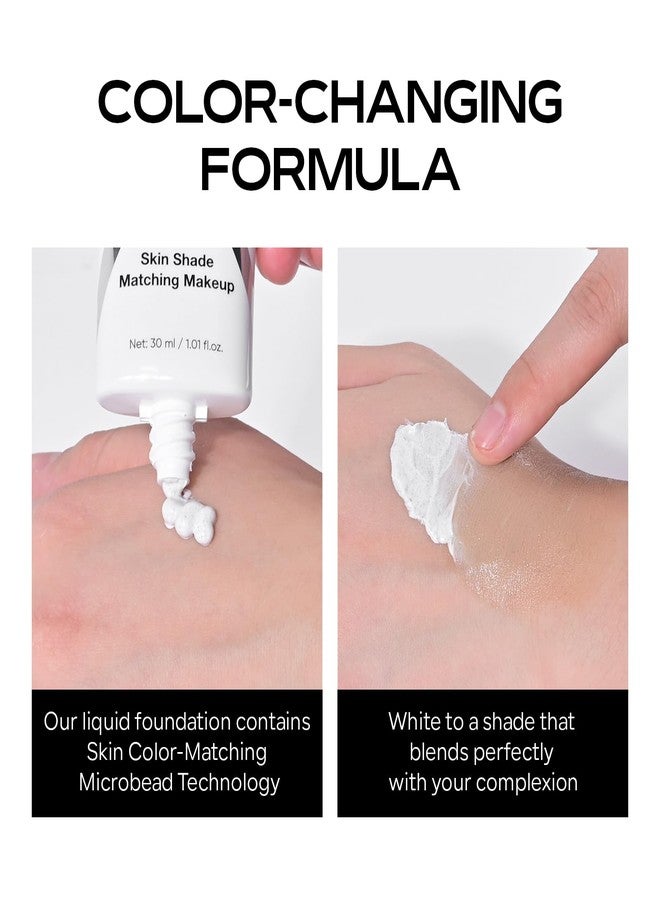 كيدا كريم أساس كيدا متغير اللون، كريم أساس سائل مطابق للون البشرة، مكياج أساسي مرطب بلمسة نهائية ندية، تغطية متوسطة إلى كاملة، تركيبة كريمية مرطبة قابلة للمزج لجميع ألوان البشرة، رقم 200 - Image 2