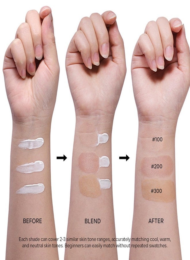 كيدا كريم أساس كيدا متغير اللون، كريم أساس سائل مطابق للون البشرة، مكياج أساسي مرطب بلمسة نهائية ندية، تغطية متوسطة إلى كاملة، تركيبة كريمية مرطبة قابلة للمزج لجميع ألوان البشرة، رقم 200 - Image 5