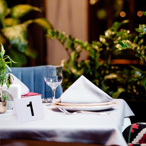TAPIX Restaurant Table Numbers 1-50 White, Tent Table Numbers (3 in x 3.5 in) - Image 4