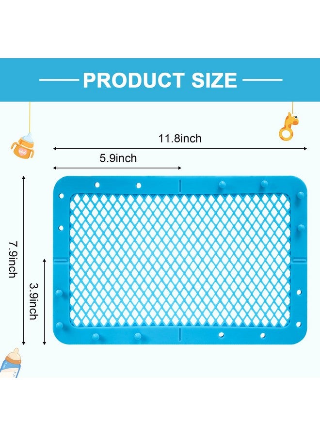 RMERVE Silicone Dishwasher Basket for Baby Items Dishwasher Bag for Small Items Dishwasher Bottle Parts Basket Bottle Nipples Baby Dishwasher Breast Pump Accessories Pacifier Toy Parts (Blue, Green) - Image 2