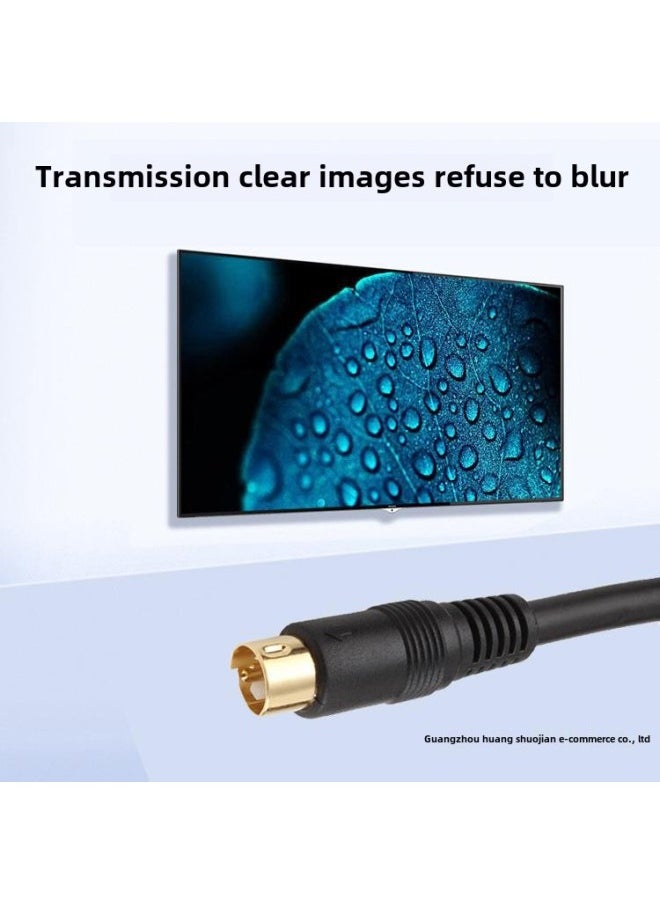 Generic - Video Card Wiring S Terminal Line S-video Connection Line B Super Color Super Connection Line 4-pin Video Line Terminal Wire-Color:S Terminal Wire 3m - Image 1