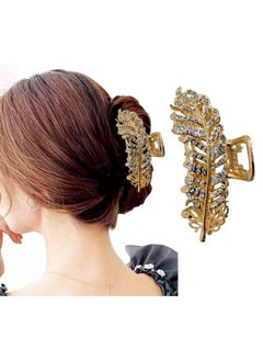 ANNACREATIONS Korean Fashion Style Rhinestone Metal Hair Clutcher Golden Hair Claw Clip Hair Accessories For Women Girls (Pack Of 1)  - Image 1