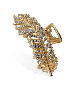 ANNACREATIONS Korean Fashion Style Rhinestone Metal Hair Clutcher Golden Hair Claw Clip Hair Accessories For Women Girls (Pack Of 1)  - Image 4