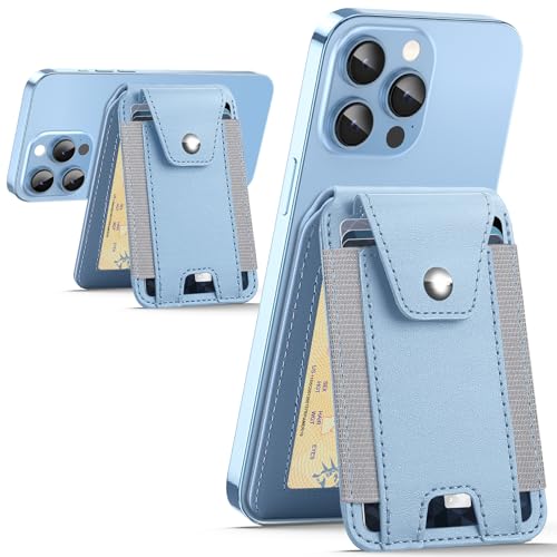 HiWe for MagSafe Wallet 9Card Holder RFID Blocking Privacy Flap Strong Magnet for iPhone 1217 Series ID Window 3 Slot - Image 1