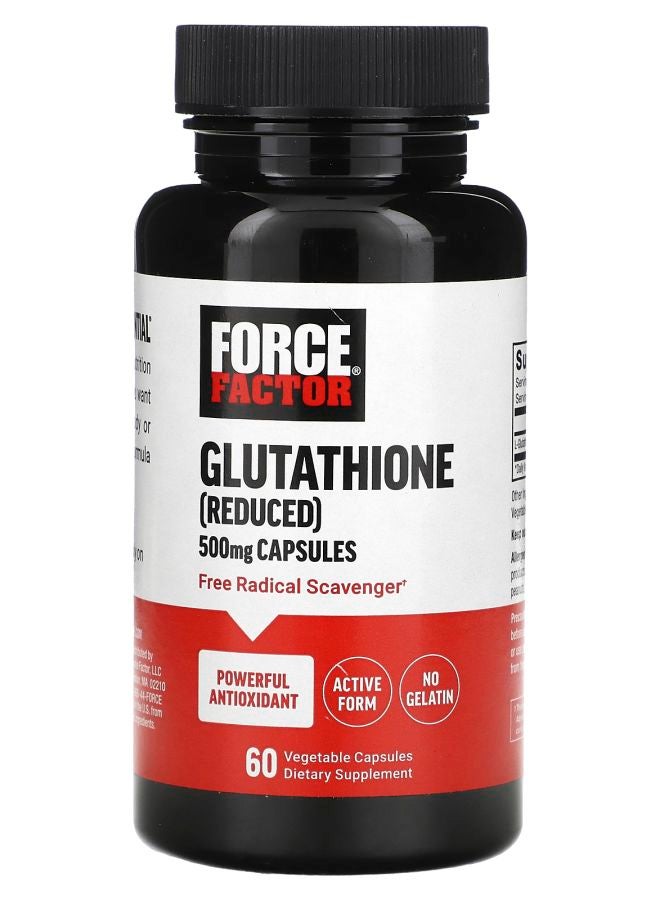 Force Factor Glutathione (Reduced) 500 mg  60 Vegetable Capsules