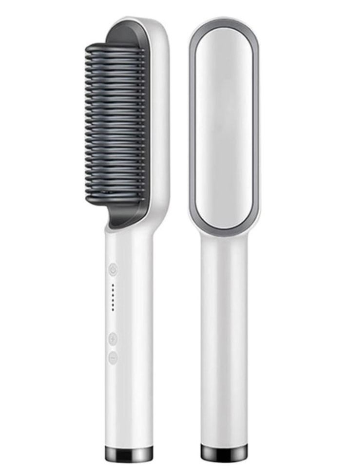 DubaiGallery Professional Straight Comb Electric Hair Straightener Brush Heated Comb Straightening Combs Men Beard Hair Straight & Curly Styling Tool  - Image 1