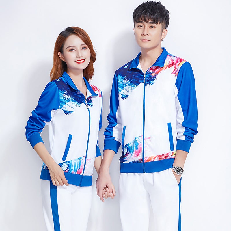 Summer Short-Sleeved Sports Appearance Clothes Suit Class Clothes Senior High School Junior High School Students Competition Square Array Chorus Performance Clothes
