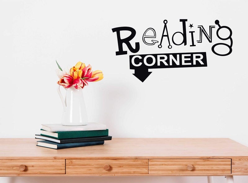 LANS WALLSTICKY Reading Corner Wall Stickers for Childrens Study Room Library Schools Office Small Wall Decoration 