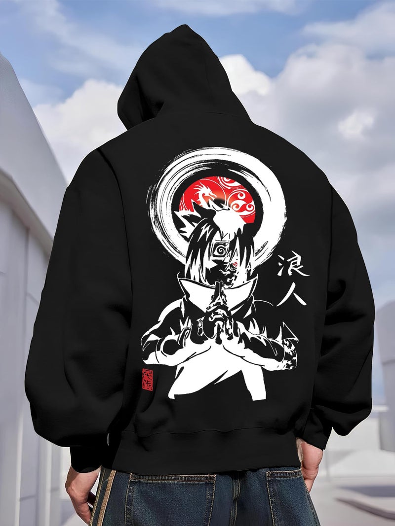 Jump Cuts|| Winter Sweatshirt for Men|| Full Sleeve Sweatshirt||Stylish Hoodie for Men||Hooded Sweatshirt Black - Image 2