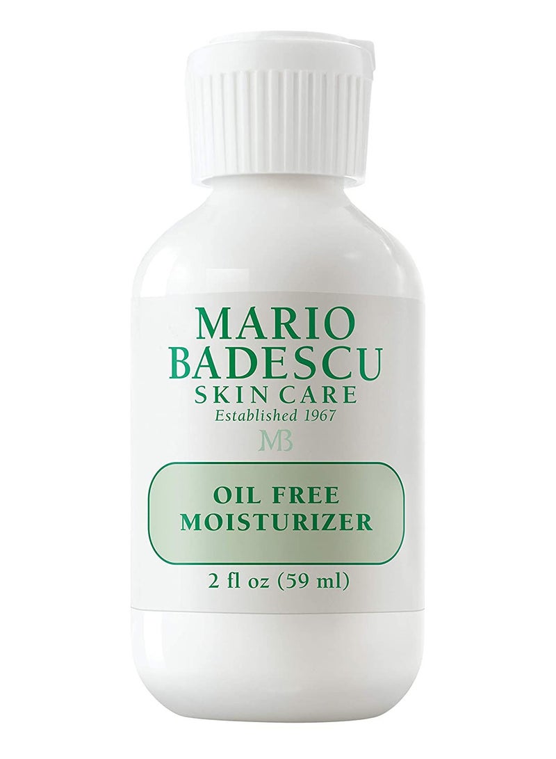 MARIO BADESCU Mario Badescu Oil Free Moisturizer for Combination, Oily & Sensitive Skin, Lightweight, Hydrating Face Moisturizer Formulated with Allantoin & Lemongrass Extract | 2 FL OZ - Image 1