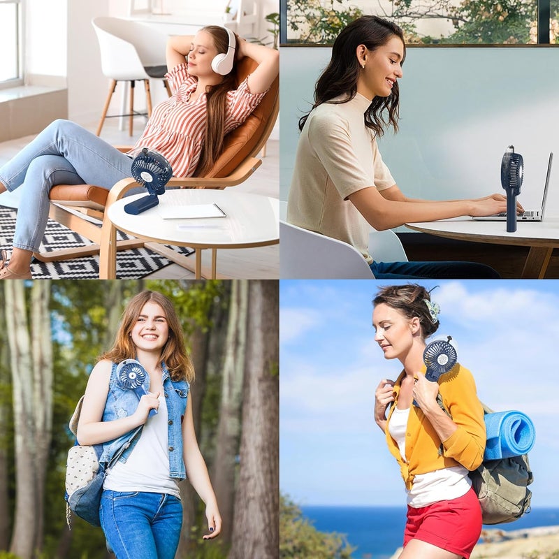 COMLIFE Portable Handheld Misting Fan, 3000mAh Rechargeable Battery Operated, 180° Foldable, Mini Personal Fan with Water Sprayer for Travel, Makeup, Home, Office, Camping, Outdoors - Image 5