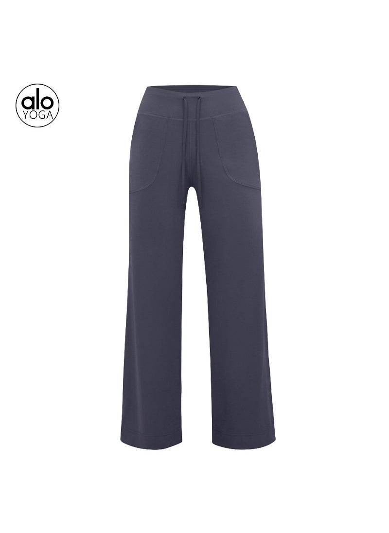 Generic - ALO Yoga Womens Spring Summer Loose Breathable Athletic Pants Black - Image 1