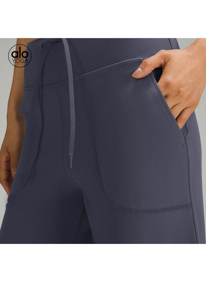 Generic - ALO Yoga Womens Spring Summer Loose Breathable Athletic Pants Black - Image 1