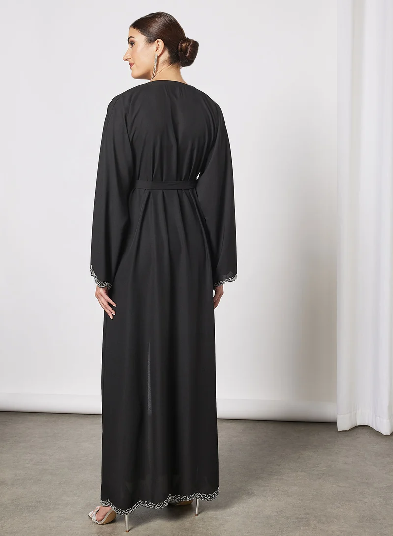 Hayat Abaya With  Beadwork
