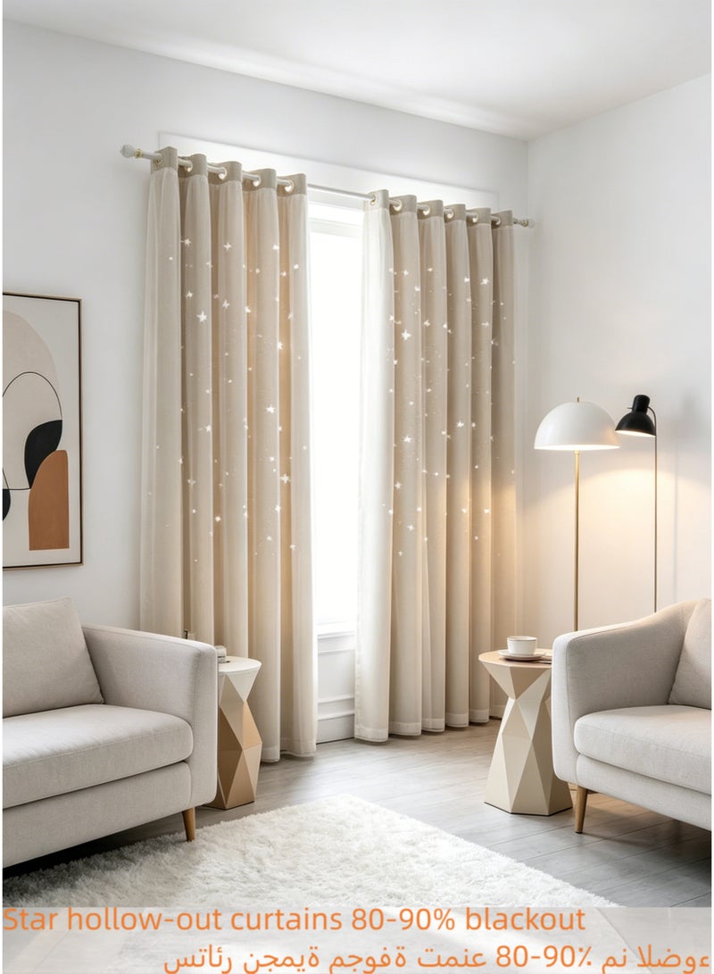 كي واي دي 1 Panel ستائر التعتيم Fabric Nation ستائر غرفة نوم معزولة حراريا لغرفة المعيشة 100x250 سم - Image 1