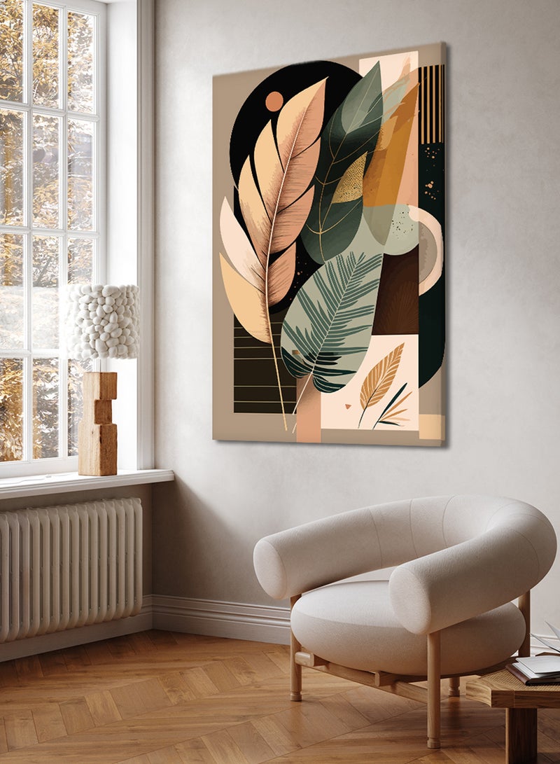 LOWHA Canvas Wall Art Stretched Over Wooden Frame with Botanical Art  Painting - Image 2