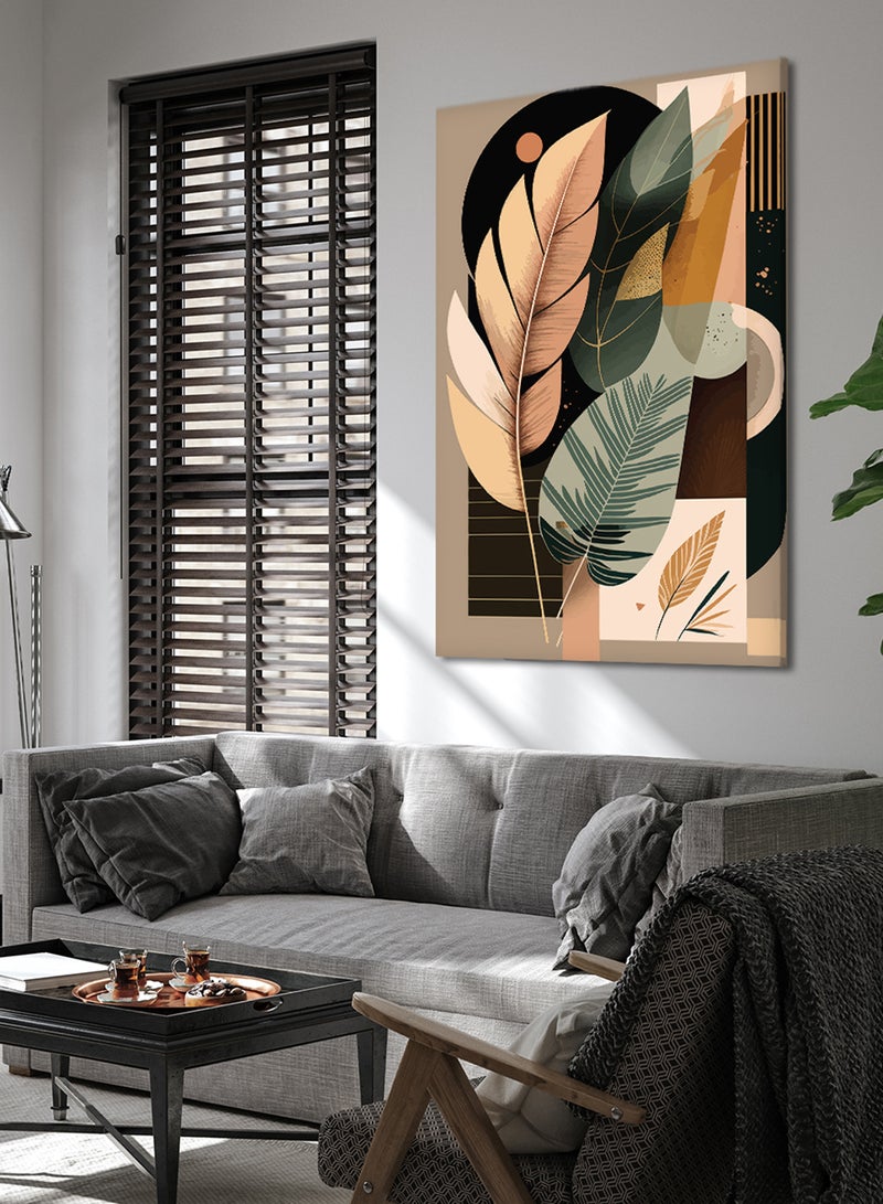 LOWHA Canvas Wall Art Stretched Over Wooden Frame with Botanical Art  Painting - Image 3