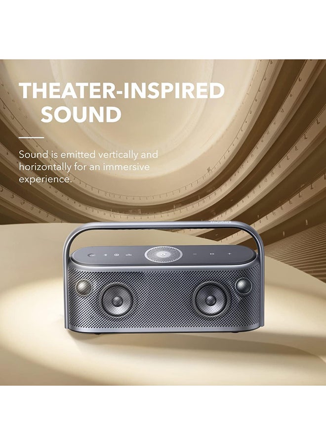 Soundcore Motion x600 Bluetooth Portable Speaker Wireless Hi-Res Spatial Audio, 50W Sound, IPX7 Waterproof, Pro EQ, 12H Long Playtime, Built-In Handle, AUX-In Navy Blue - Image 4