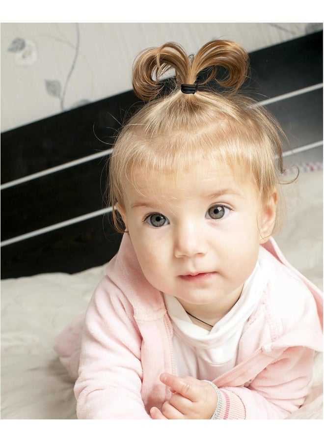 WillingTee 200PCS Small Hair Ties,No Crease Baby Hair Ties,Elastic Hair Ponytail Holder Hair Accessories for Baby Girls Infants Toddlers Kids,Black - Image 4