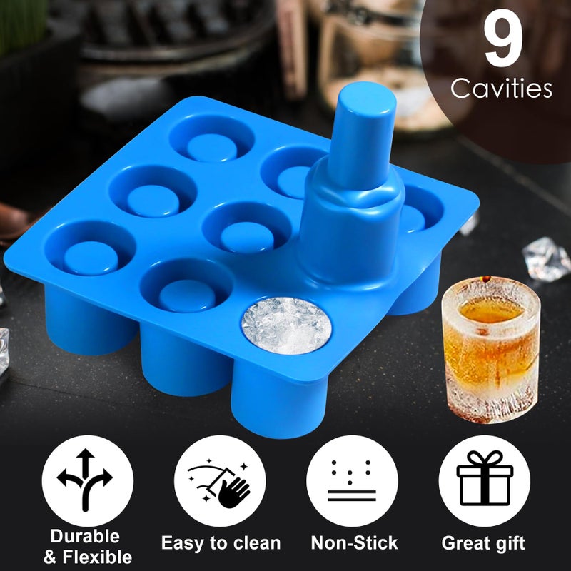 Sidosir Shot Glass Candy Mold Silicone, 9-Cavity Round Silicone Molds for Fat Bombs, Chocolate, Shot Glass Ice Molds for Freezer - Image 3