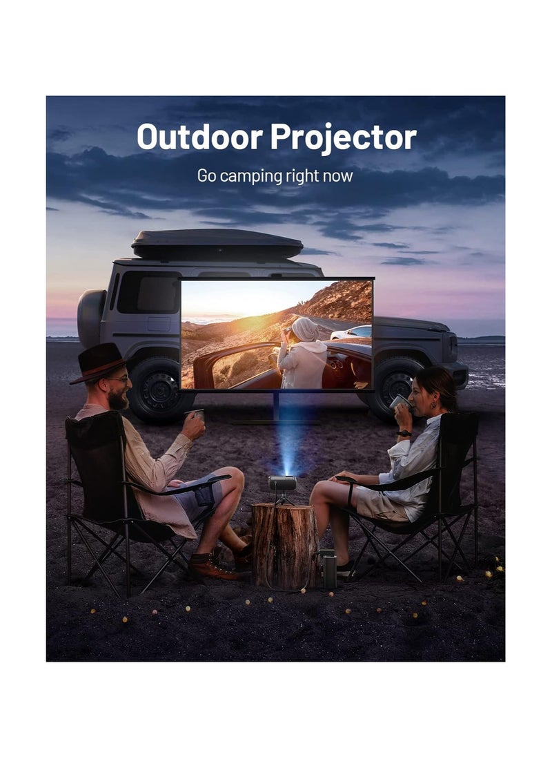 Generic - Mini WiFi Projector, 13,000 Lux, Full HD 1080p, Portable Projector Compatible with iOS, Android, Tablet, PC, TV Stick, and USB. Includes Carrying Case and Tripod. - Image 1
