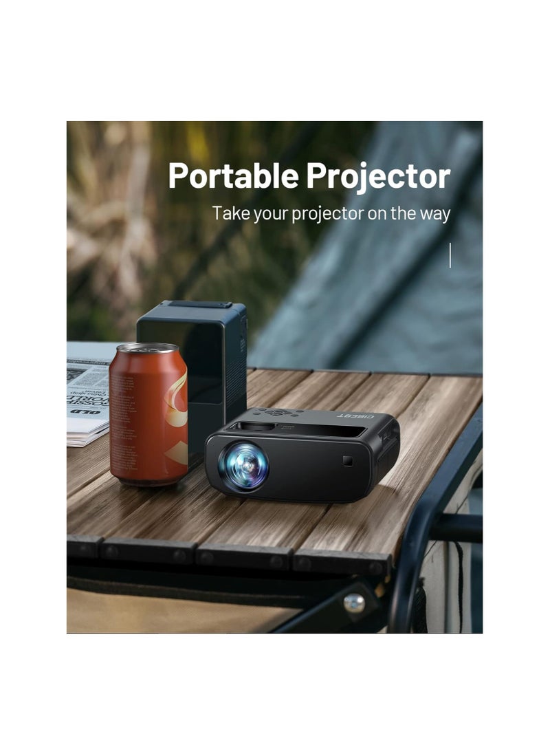 Generic - Mini WiFi Projector, 13,000 Lux, Full HD 1080p, Portable Projector Compatible with iOS, Android, Tablet, PC, TV Stick, and USB. Includes Carrying Case and Tripod. - Image 1