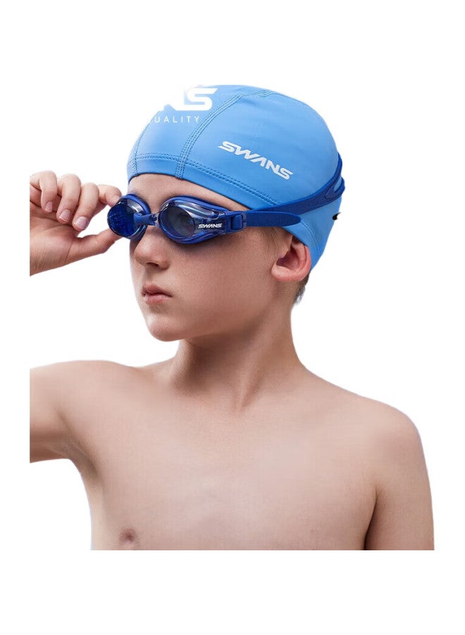 Swans Swimming Goggles, Imported From Japan, Waterproof, Anti-Fog, High-Definition, Non-Prescription, For Children, Men And Women, Fox2-4, Light Blue - Image 1