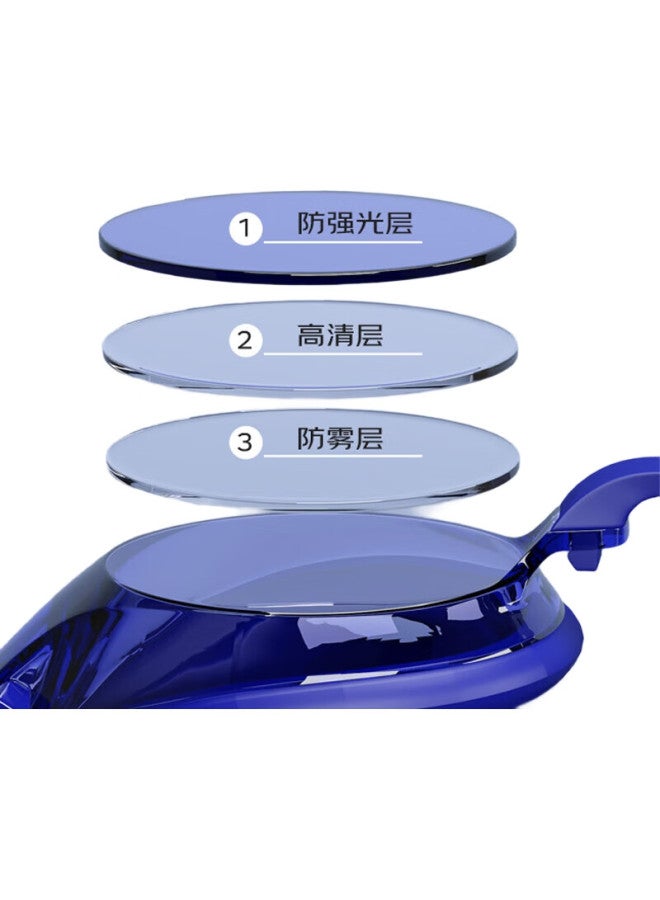 Swans Swimming Goggles, Imported From Japan, Waterproof, Anti-Fog, High-Definition, Non-Prescription, For Children, Men And Women, Fox2-4, Light Blue - Image 2