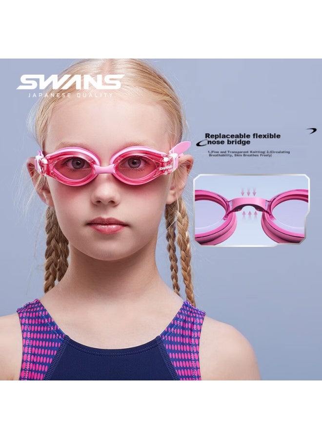 Swans Swimming Goggles, Imported From Japan, Waterproof, Anti-fog, High-definition, Non-prescription, For Children, Men And Women, Fox2-4, Light Blue - Image 5